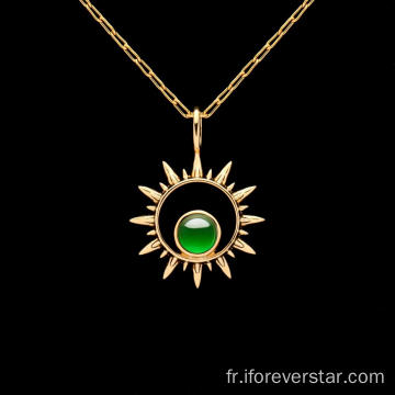 Pendre de jadeite jadeite naturel 18K